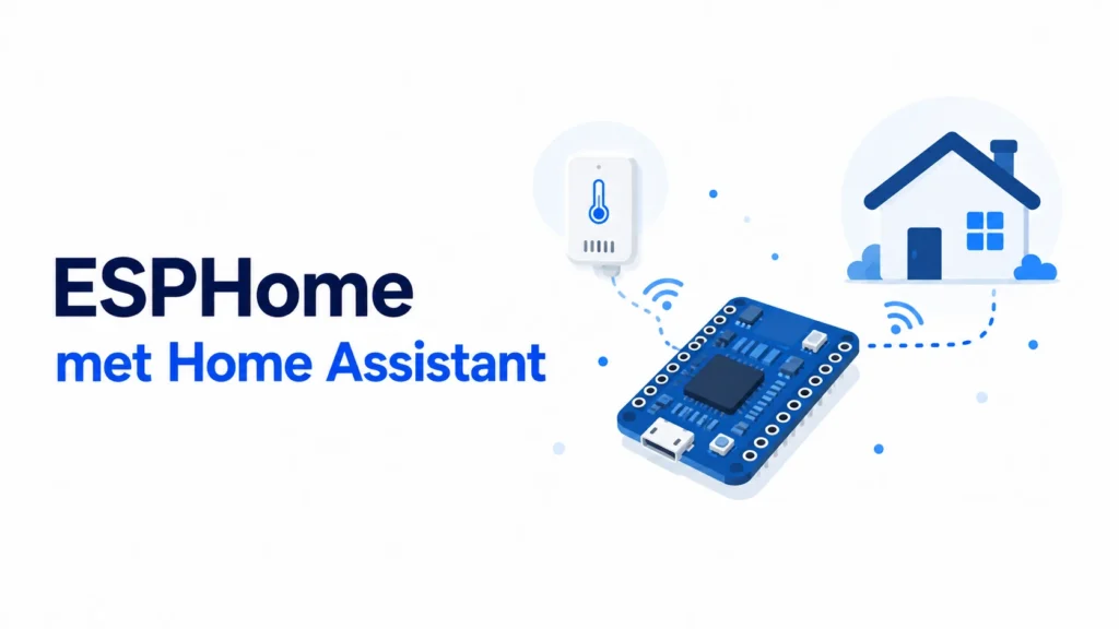 ESPHome Home Assistant handleiding met een generieke microcontroller en slimme sensor voor een lokaal smart home.