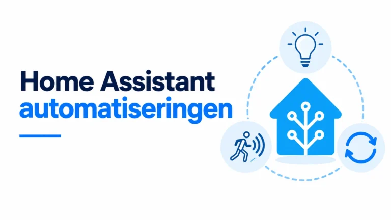 Home Assistant automatiseringen met slimme verlichting, sensoren en apparaten in een geautomatiseerd smart home.